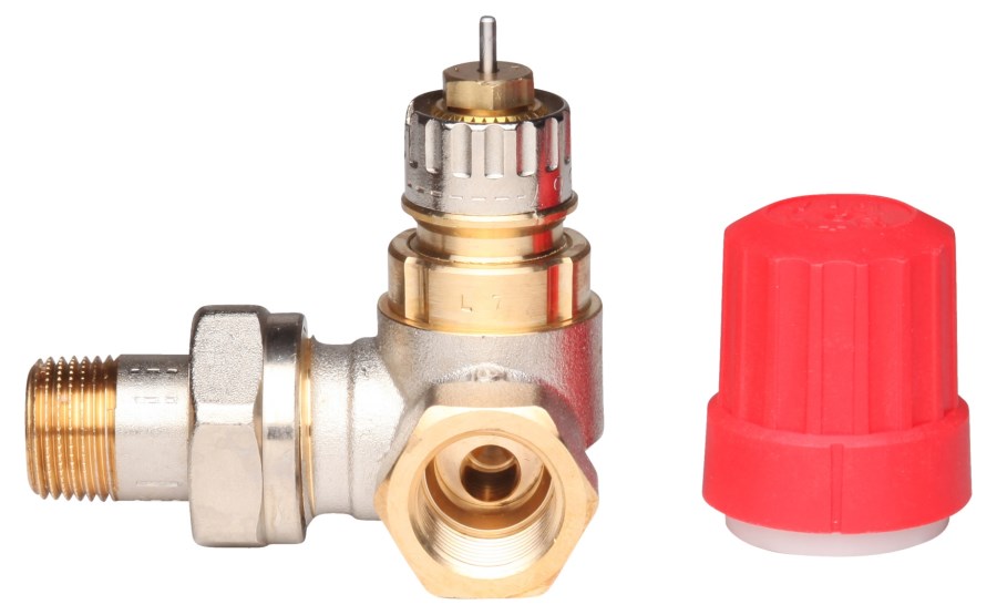DANFOSS RA-N 10 radiátorový ventil uhlový rohový pravý 3/8" F termostatický, s prednastavením prietoku