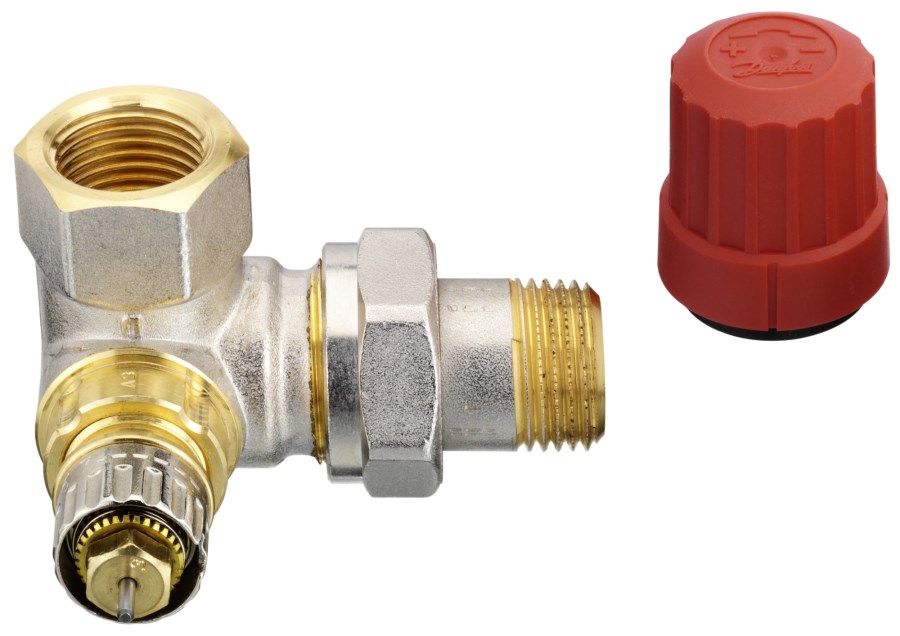 DANFOSS RA-N 15 radiátorový ventil 1/2"F, uhlový rohový pravý, termostatický, s prednastavením prietoku