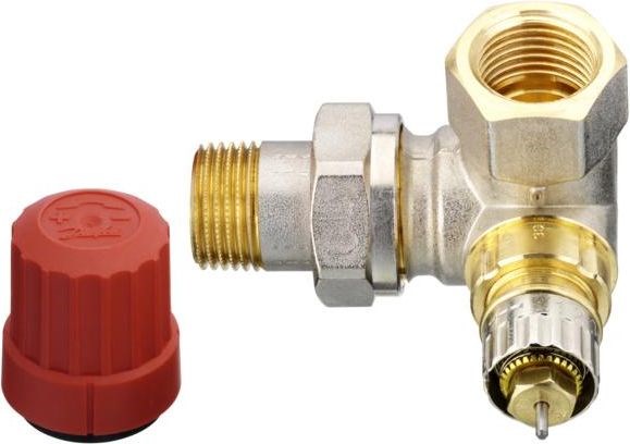 DANFOSS RA-N 15 radiátorový ventil 1/2" F, uhlový rohový ľavý, termostatický, s prednastavením prietoku