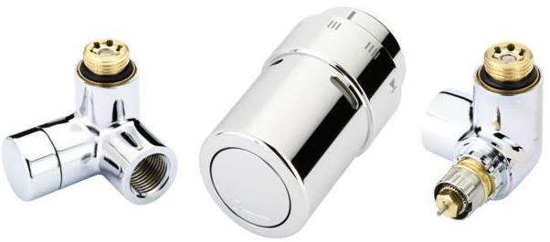 DANFOSS X-TRA COLLECTION ventil RA-URX s prednastavením vrátane termostatickej hlavice RAX, ľavý, chróm (sada)