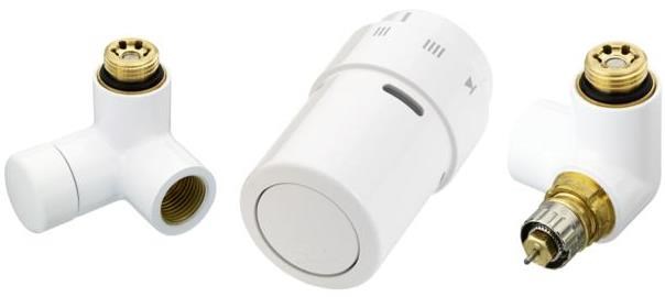 DANFOSS X-TRA COLLECTION ventil RA-URX s prednastavením vrátane termostatickej hlavice RAX, ľavý, biela