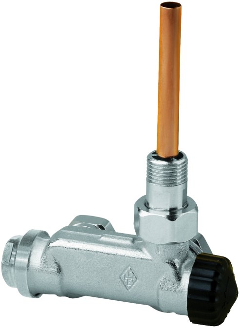 IMI HEIMEIER E-Z radiátorový ventil 1/2", závitový, termostatický, rohový, jednotrubková sústava