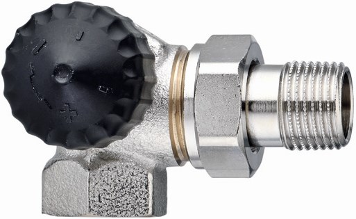 IMI HEIMEIER radiátorový ventil R1/2"xRp1/2", závitový, termostatický, uhlový, pripojenie vľavo