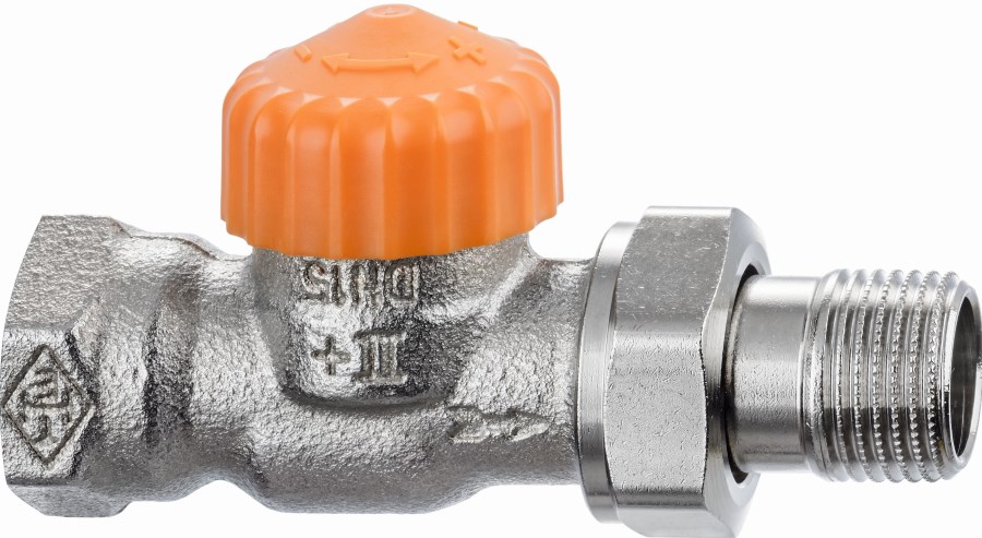 IMI HEIMEIER ECLIPSE radiátorový ventil 3/8" závitový, PN10, termostatický, s automatickým obmedzením prietoku, priamy, mosadz