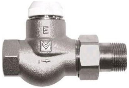 HERZ TS-E 7723 termostatický ventil 3/4", priamy, pre samotiažne sústavy, vnútorný/vonkajší závit, mosadz