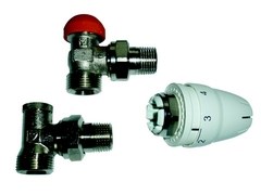 HERZ PICOLLO K set G3/4"x1/2", termostatická hlavice PICOLLO, ventil TS-98-V a RL-1, rohový, pre dvojrúrkové systémy (sada)