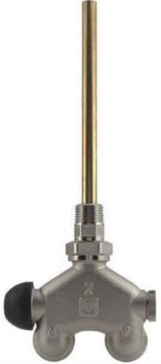 HERZ VUA-50 radiátorový ventil 1/2"xG3/4" rohový, štvorcestný, jednorúrkové sústavy