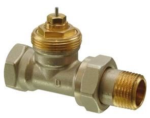 SIEMENS VDN210 ventil radiátorový DN10, priamy, závitový, mosadz