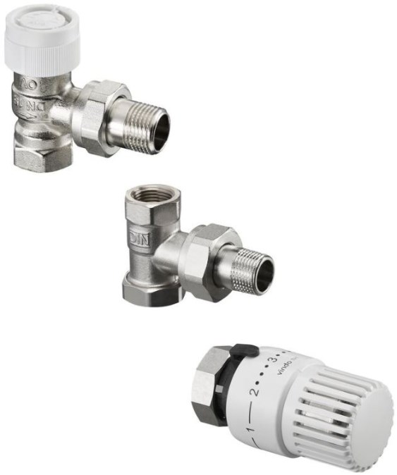 OVENTROP DG sada termostatického ventilu DN15, rohové prevedenie