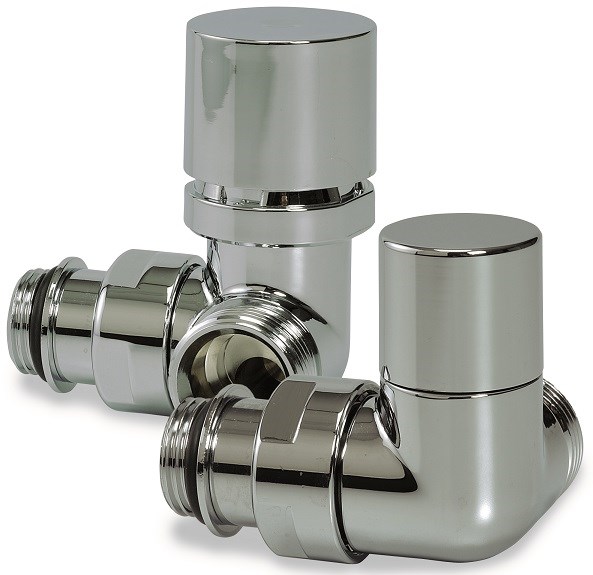 CONCEPT radiátorový ventil 3/4" set s reguláciou, uhlový, pravý, chróm (sada)