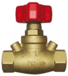 HERZ STRÖMAX-GR 4217 vyvažovací ventil DN25, bez meracích ventilčekov, priamy, uzatvárací, vnútorný závit, kúrenie, mosadz