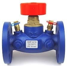 HERZ STRÖMAX-GMF 4218 vyvažovací ventil DN80, s meracími ventilčekmi, priamy, uzatvárací, prírubový, kúrenie, liatina
