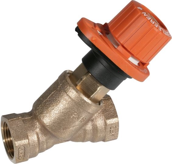 RESIDEO BRAUKMANN ALWA KOMBI 4 dvojregulačný ventil pre obehové systémy, DN15, R 1/2"x1/2" MM, 130°C, závitový, uzatvárací, pre teplú vodu, bronz