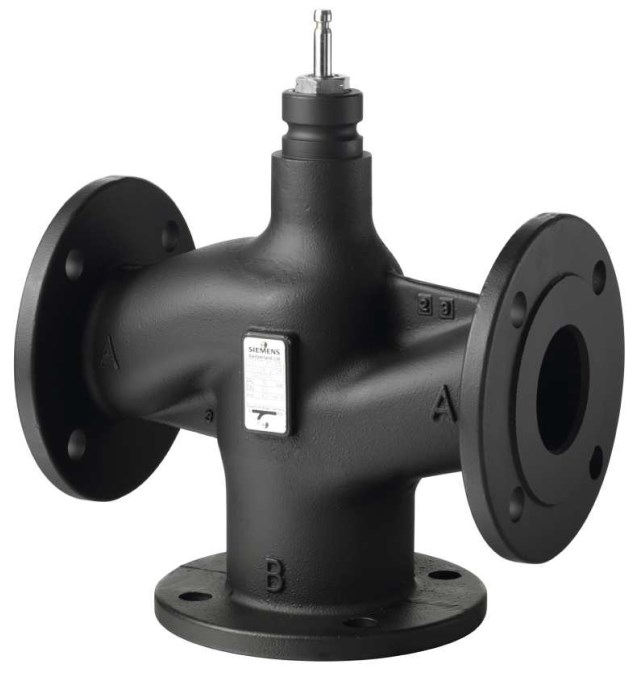 SIEMENS ACVATIX regulačný ventil DN80, PN16, prírubový, 3-cestný, liatina