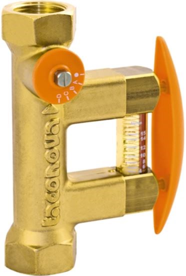 TACONOVA TACOSETTER BYPASS SOLAR 185 vyvažovací ventil DN20, 3/4"x3/4", 8-30l/min, vnútorný závit, mosadz