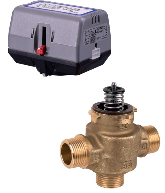 RESIDEO HONEYWELL HOME VC 3-cestný prepínací ventil 1", 230V, kábel 1m