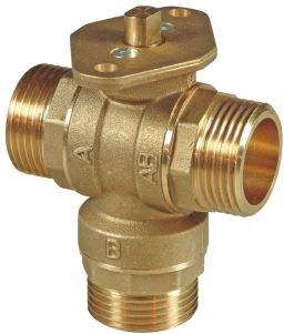 SIEMENS TG/XBZ guľový ventil DN25, 3-cestný, mosadz