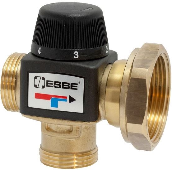 ESBE VTA377 ventil 20-55 °C, PF6/4"-G1", termostatický, zmiešavací, vonkajší závit, pre podlahové kúrenie, mosadz