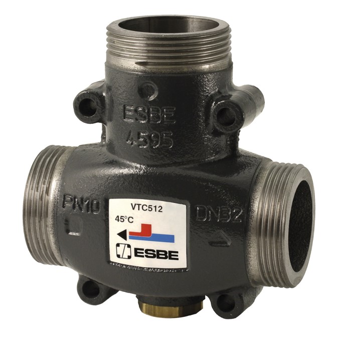 ESBE VTC 512, ventil G6/4", DN 32, 65 ° C, termostatický