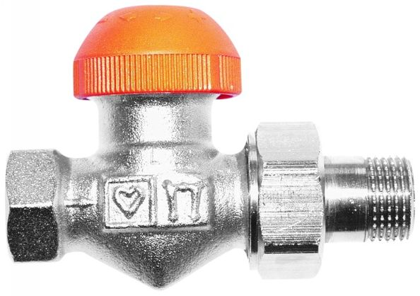 HERZ TS-98-V termostatický ventil 1/2" priamy, s plynulým prednastavením a číselnou stupnicou