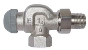 HERZ TS-90-E 7728 ŠPECIÁL termostatický ventil 1/2", axiálny, pre jednorúrkové sústavy, vnútorný/vonkajší závit, mosadz