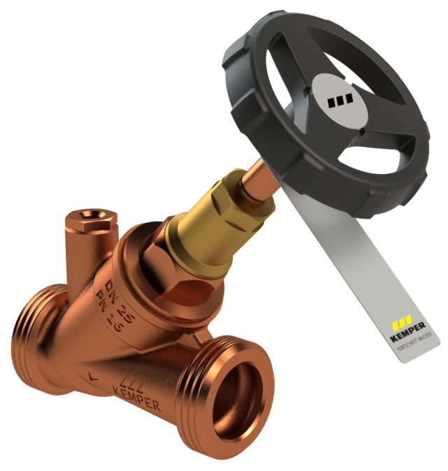 KEMPER WESER uzatvárací ventil DN65, G3, G3/8, PN 16, závitový, bronz