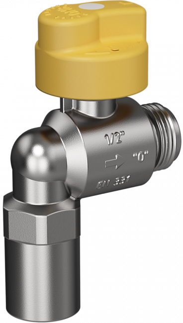 MERABELL VAIT guľový kohút Rp1/2"xG1/2", bezpečnostný, priamy, plyn, mosadz