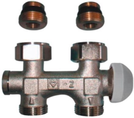 HERZ TS-3000 šróbenie M30x1,5, Rp1/2xG3/4 priame, s termostatickým ventilom, s prednastavením, pre dvojrúrkové sústavy