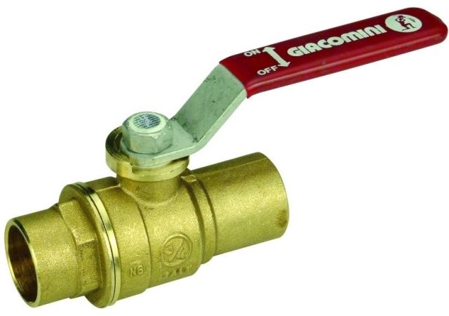 GIACOMINI R258D kohút 15mm guľový, pre mäkké spájkovanie, voda, mosadz