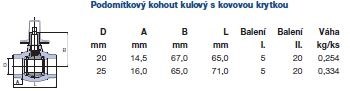 WAVIN EKOPLASTIK PPR ventil 20mm, podomietkový guľový, voda, s kovovou krytkou, PP-R