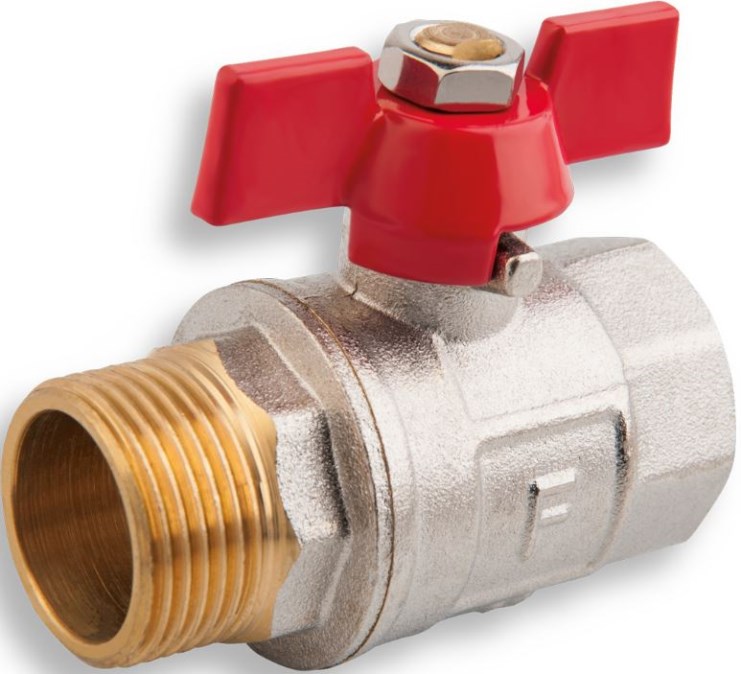 NOVASERVIS JY113 guľový kohút SM1", závitový, plnoprietokový, motýľ, voda