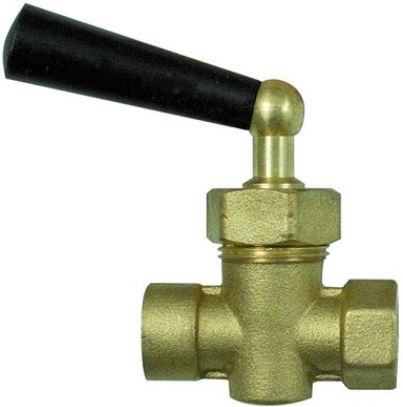 Guľový kohút G1/4", PN6, závitový, manometrický, mosadz