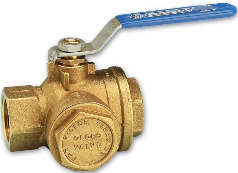 IVAR 51F guľový uzáver 6/4" pre vodu, s filtrom BALL, páka, mosadz