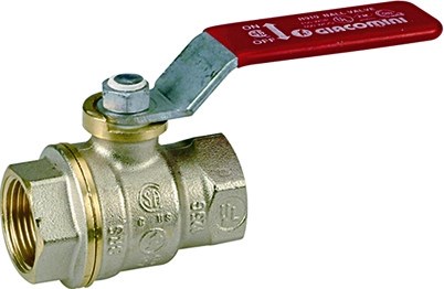 GIACOMINI R910 guľový kohút FF2 1/2"závitový, plnoprietokový, páka, voda, mosadz/chróm