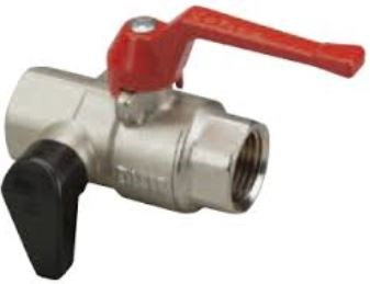 HERZ PROFI guľový kohút DN25, PN40 páka, vnútorný-vnútorný závit, s vypúšťaním, voda, mosadz