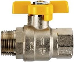 IVR 101/A ELITE GAS guľový kohút FM3/4", závitový, plnoprietokový, motýľ, plyn, poniklovaný