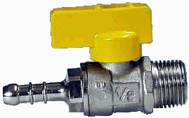 ART.91 guľový kohút M1/??2", PN4, závitový, páka, plyn, mosadz