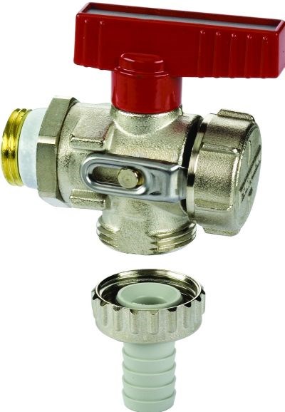 FLAMCO SIMPLEX KFE kohút guľový 1/2", vypúšťací, rohový, pre kúrenie, poniklovaný