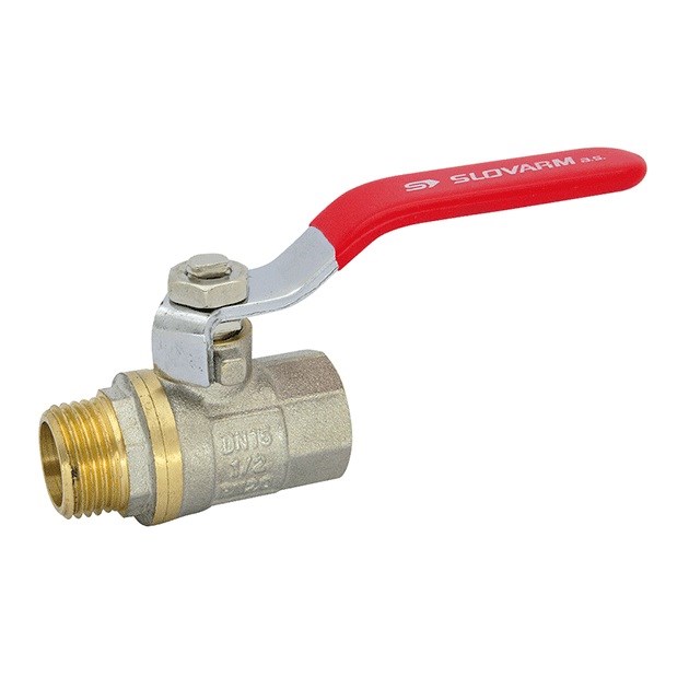 SLOVARM KE-241 guľový kohút G1 1/4", M/F, závitový, páka, voda, mosadz