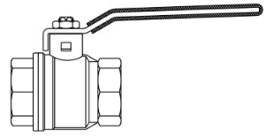 OVENTROP OPTIBAL guľový kohút DN40, G6/4", závitový, páka, voda, mosadz