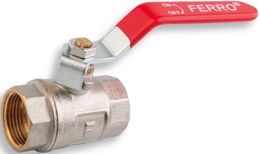NOVASERVIS JY137 guľový kohút FF3/4", PN25, závitový, plnoprietokový, páka, voda