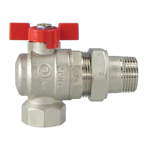 IVR 961/A guľový kohút 1/2", závitový, plnoprietokový, motýľ, voda, červená