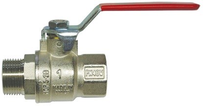 IVR 46 EXPORT guľový kohút MF 3/8", závitový, plnoprietokový, páka, voda, mosadz, poniklovaný