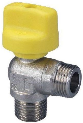 FLEXIRA plynový kohút R1/2"-G1/2", rohový s motýlikom