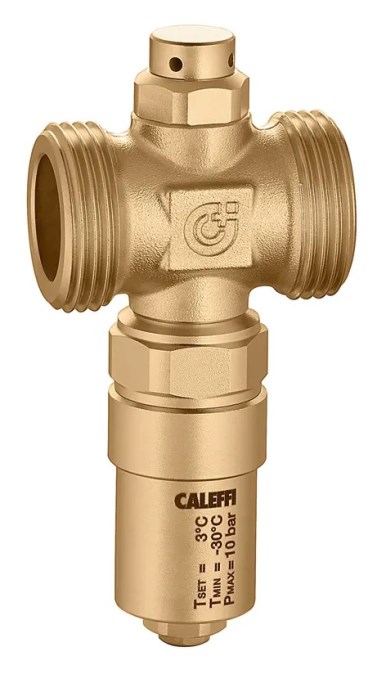 CALEFFI 108 nezámrzný ventil 1", PN10, pre tepelné čerpadlá, voda, mosadz
