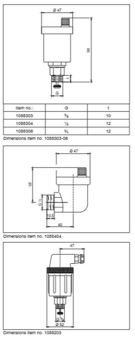OVENTROP automatický odvzdušňovač 1/2", PN10, závitový, mosadz