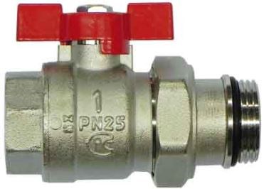 IVR 980/A guľový kohút 1", priamy, so skrutkovaním, červená