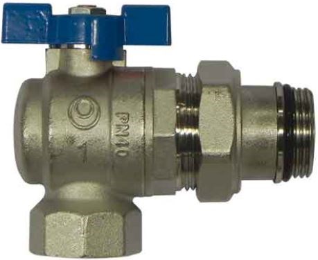 IVR 981/B guľový kohút 1", rohový, so šróbením, modrá