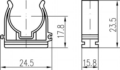 CHUDĚJ príchytka na potrubie z medi 10mm, plast, biela