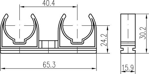 CHUDĚJ dvojpríchytka 2x16mm, plast
